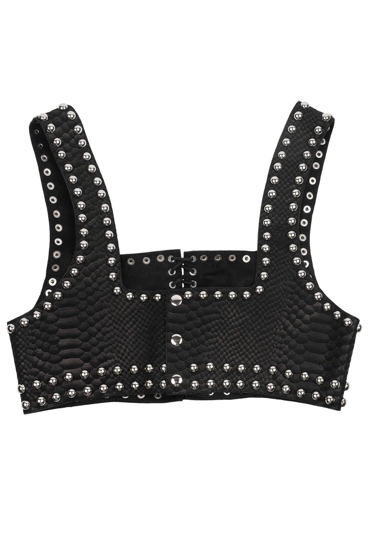 VESTED-ST Jeffrey Campbell Crop Top Black Snake Silver