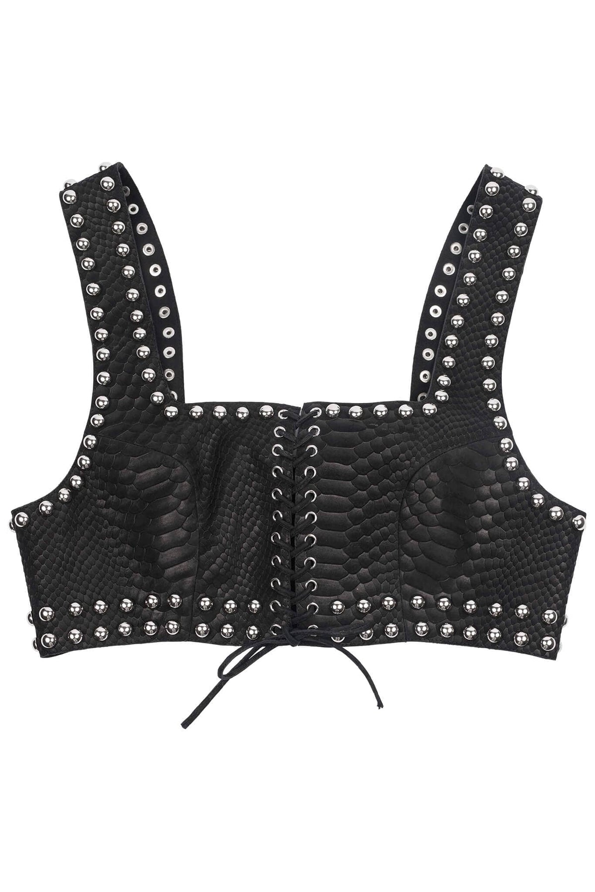 VESTED-ST Jeffrey Campbell Crop Top Black Snake Silver