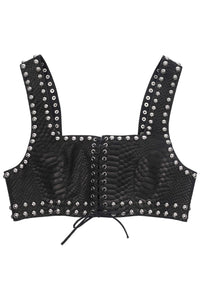 VESTED-ST Jeffrey Campbell Crop Top Black Snake Silver