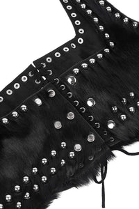 VESTED-STF TOP Jeffrey Campbell Crop Top Black Silver Combo