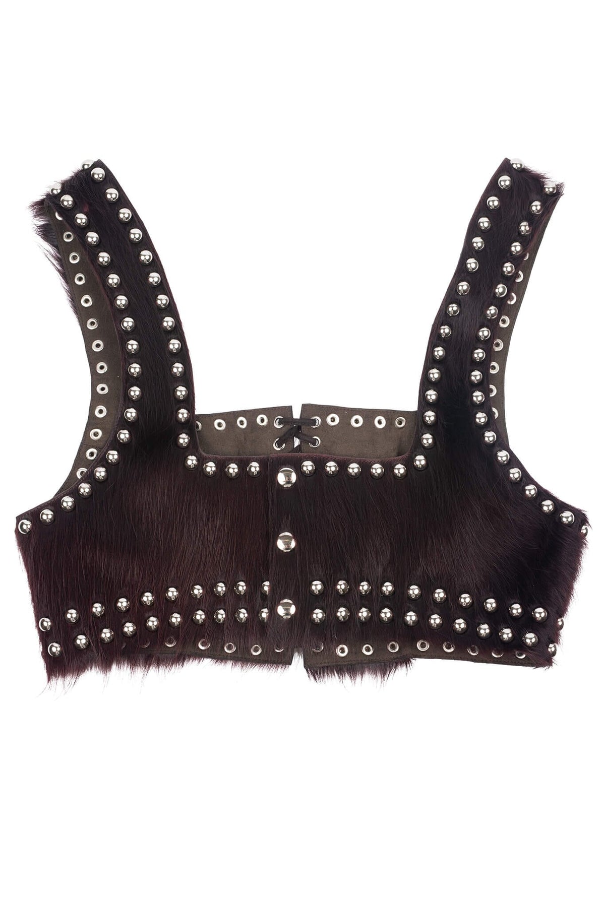 VESTED-STF TOP Jeffrey Campbell Crop Top Dark Wine Silver