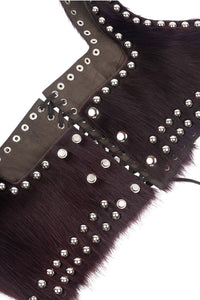 VESTED-STF TOP Jeffrey Campbell Crop Top Dark Wine Silver