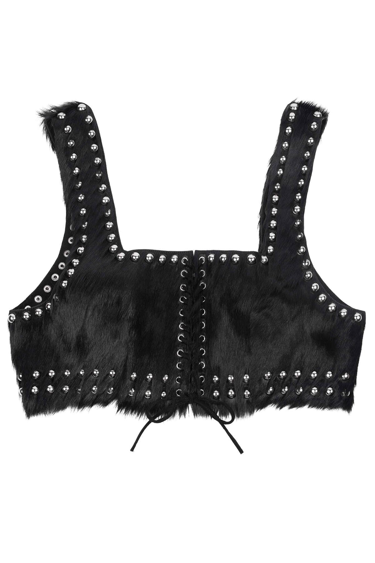 VESTED-STF TOP Jeffrey Campbell Crop Top Black Silver Combo