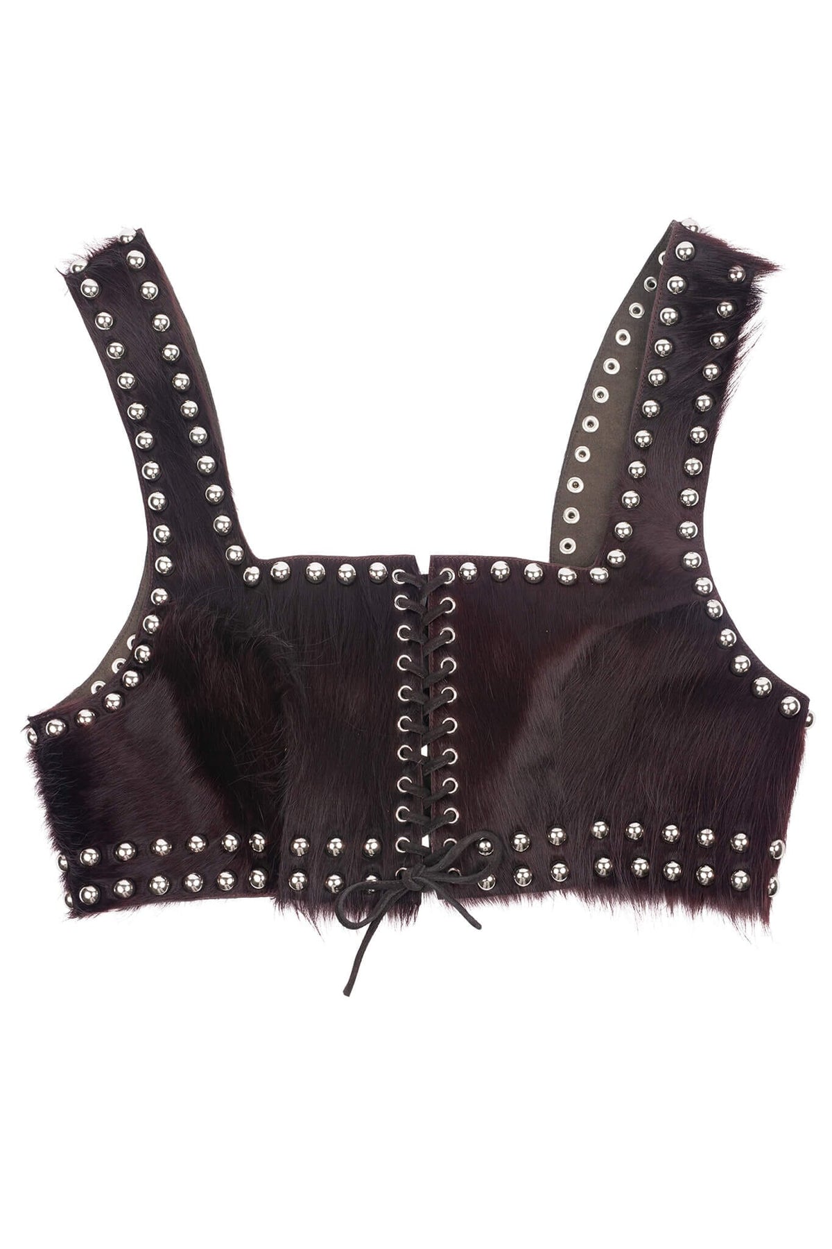 VESTED-STF TOP Jeffrey Campbell Crop Top Dark Wine Silver