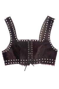 VESTED-STF TOP Jeffrey Campbell Crop Top Dark Wine Silver