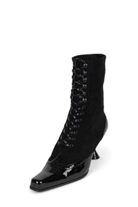 VICTORIAN Jeffrey Campbell Ankle Boot Black Patent Black Suede
_hover