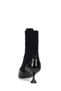 VICTORIAN Jeffrey Campbell Ankle Boot Black Patent Black Suede