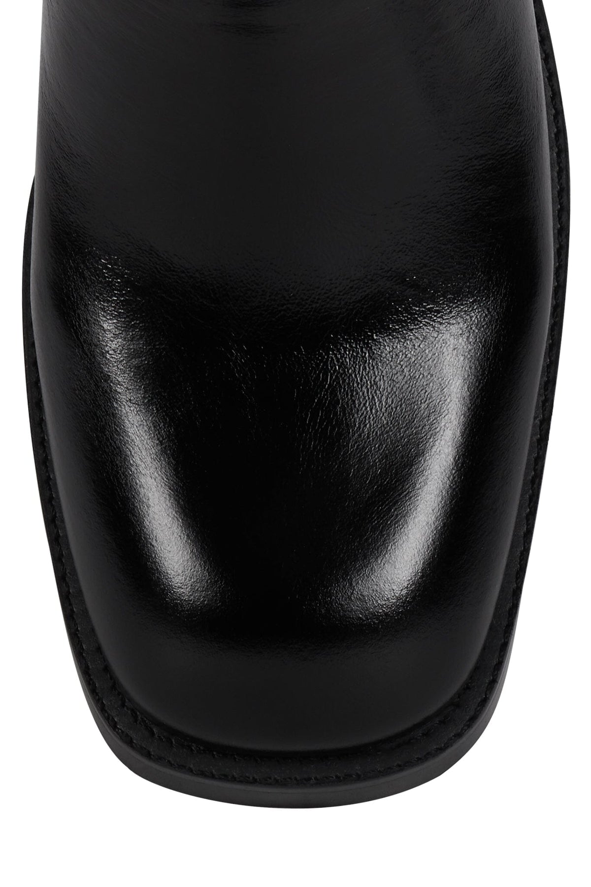 VINYL Jeffrey Campbell Over-The-Knee Boot Black Shiny