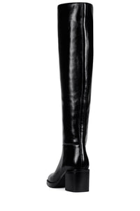 VINYL Jeffrey Campbell Over-The-Knee Boot Black Shiny