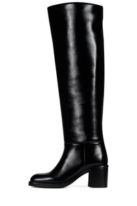 VINYL Jeffrey Campbell Over-The-Knee Boot Black Shiny