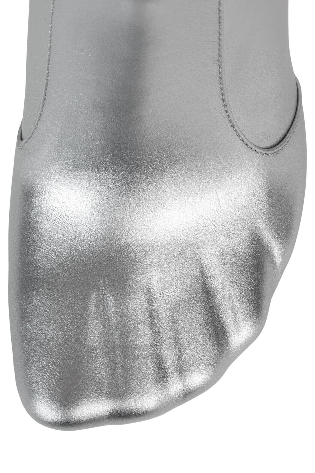 VISIONARY Mid-Calf Jeffrey Campbell Heeled Boot Silver