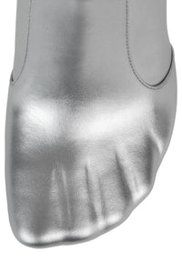 VISIONARY Mid-Calf Jeffrey Campbell Heeled Boot Silver
