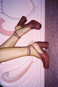 VIVRE Jeffrey Campbell Platform Heels Dusty Berry