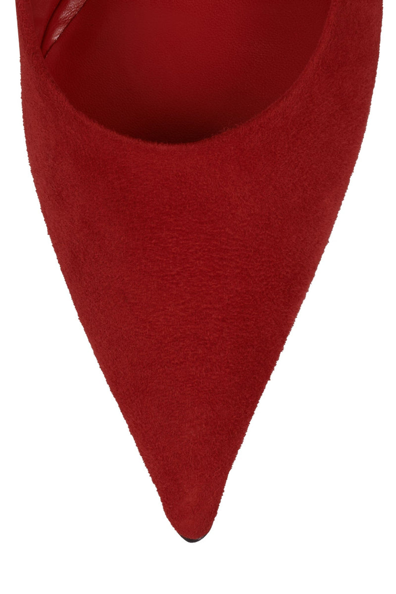 VOLTURI Jeffrey Campbell High-Heel Red Suede Combo