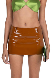 VYPER Skirt Caramel Crinkle Patent