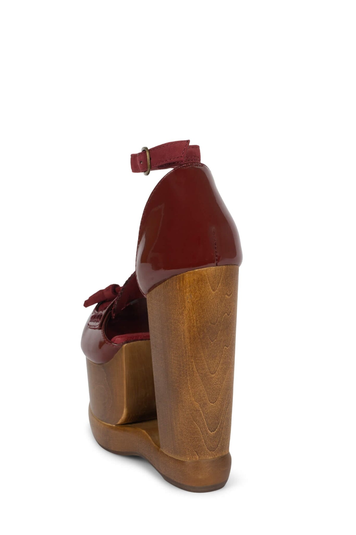 WALTERS Jeffrey Campbell Platform Wedge Berry Patent Berry Suede