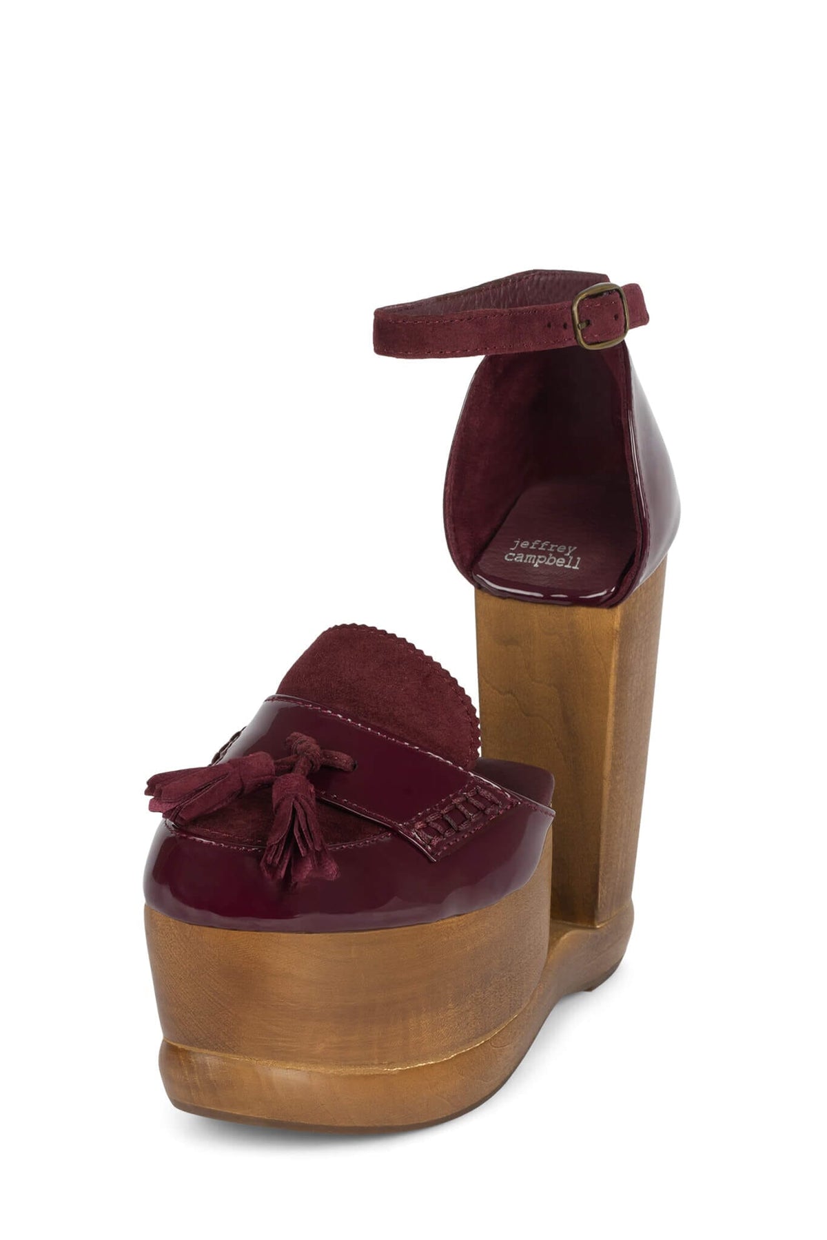 WALTERS Jeffrey Campbell Platform Wedge Wine Patent Wine Suede
_hover