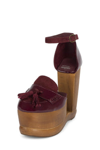 WALTERS Jeffrey Campbell Platform Wedge Wine Patent Wine Suede
_hover