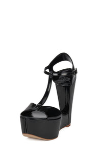 WERK-IT Jeffrey Campbell Platform Wedge Black Patent 