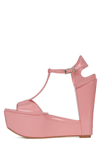 WERK-IT Jeffrey Campbell Platform Wedge Pink Patent