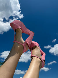 WERK-IT Jeffrey Campbell Platform Wedge Pink Patent _hover