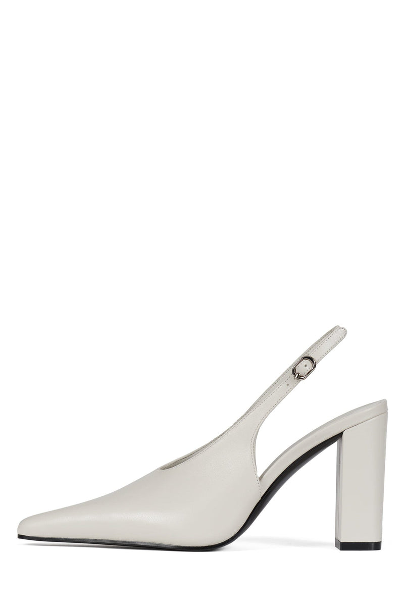 WITHSTAND Jeffrey Campbell Slingback Heel White