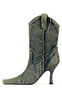 YEE-HAW Green Denim