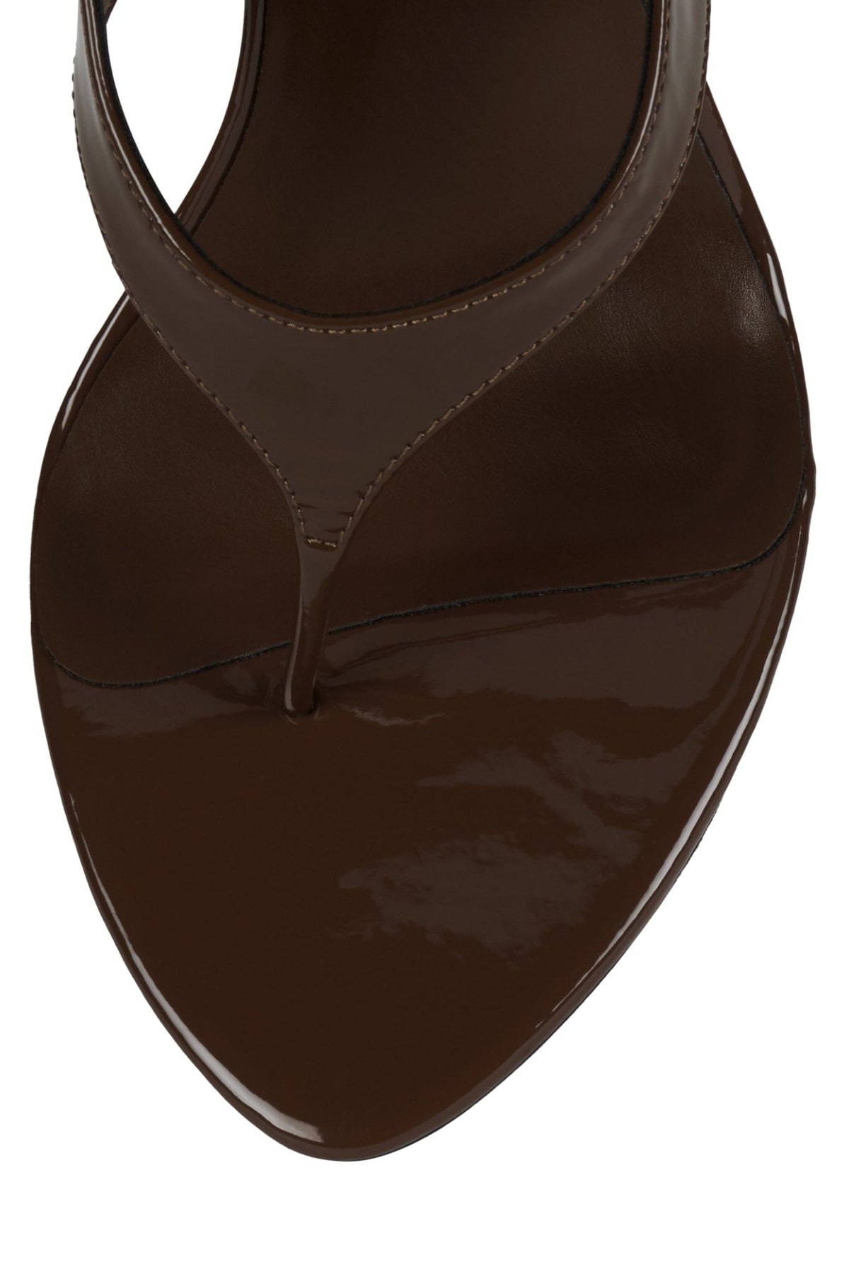 YSABELA Jeffrey Campbell Heeled Sandal Brown Patent