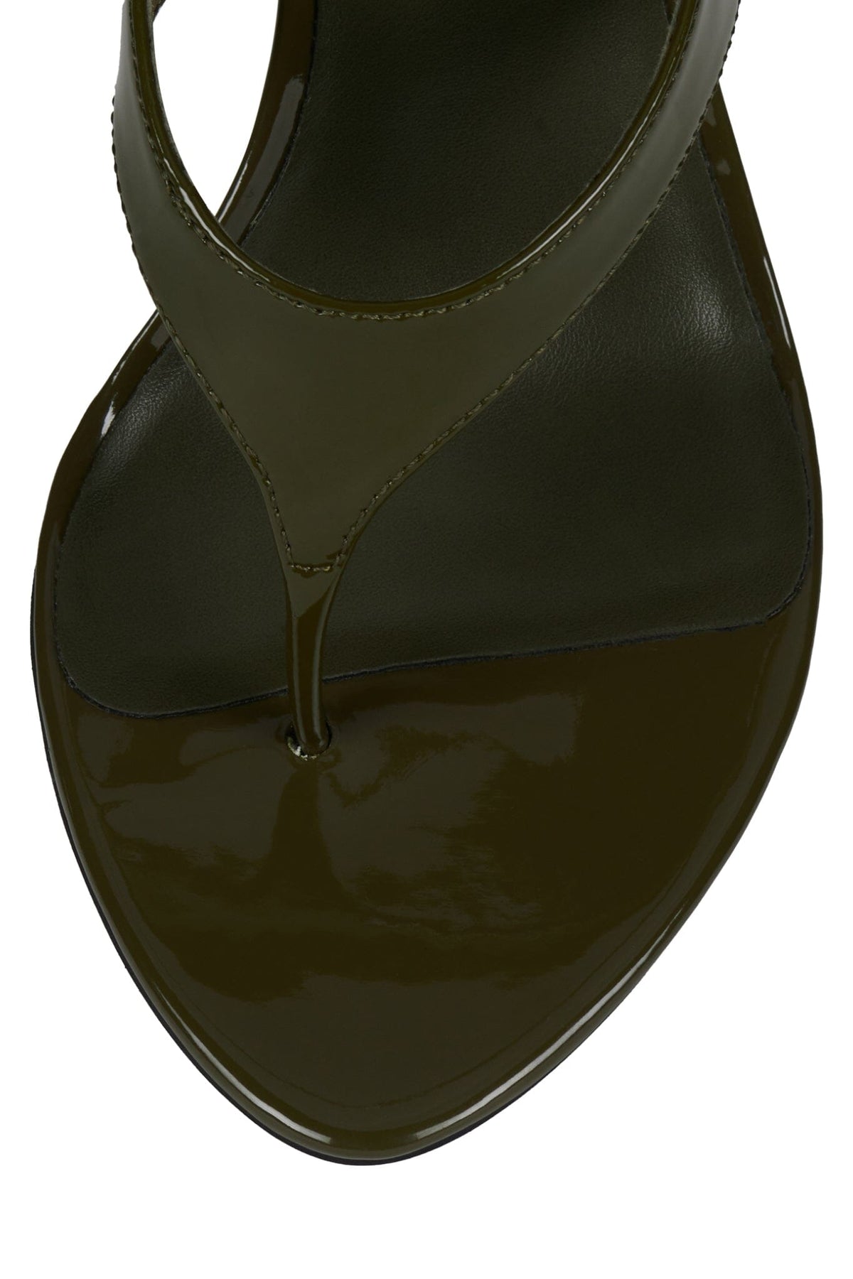 YSABELA Jeffrey Campbell Heeled Sandals Olive Patent