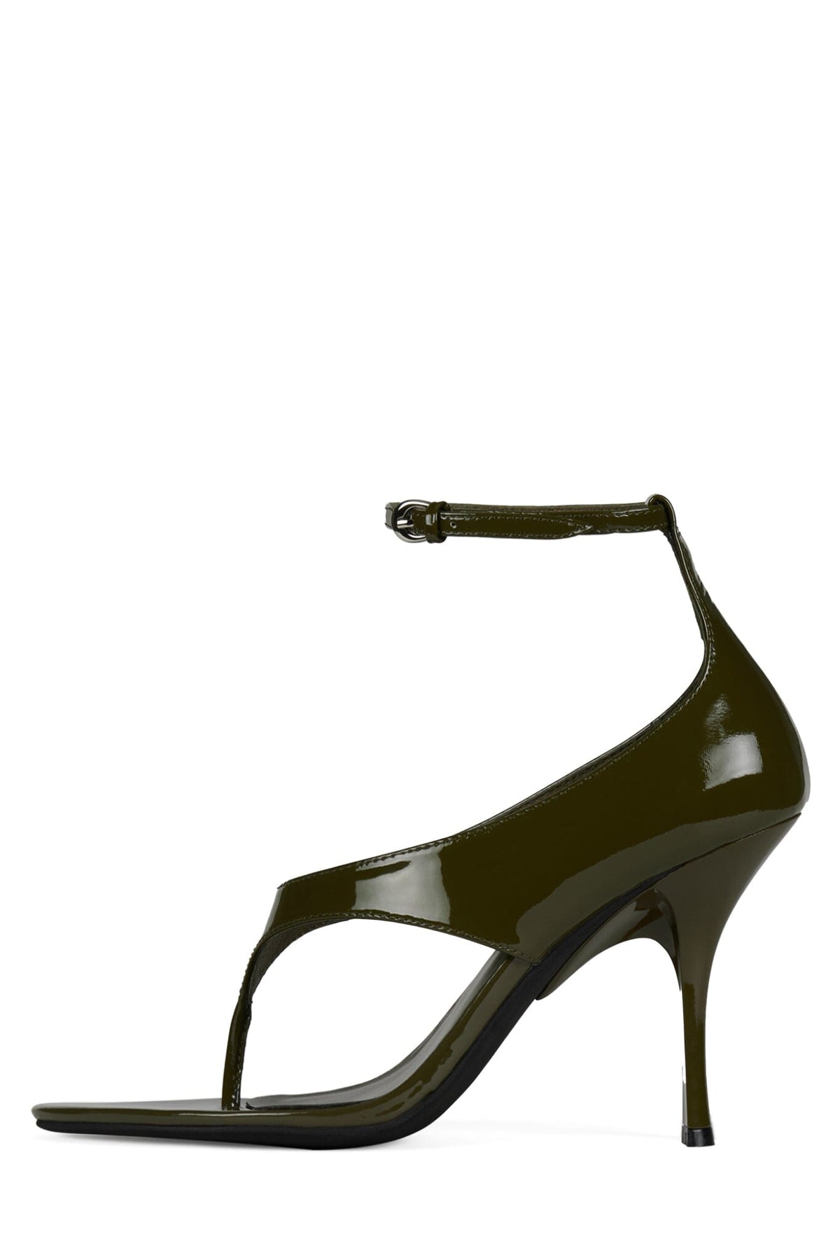 YSABELA Jeffrey Campbell Heeled Sandals Olive Patent