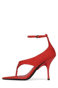 YSABELA Jeffrey Campbell Heeled Sandal Watermelon Suede