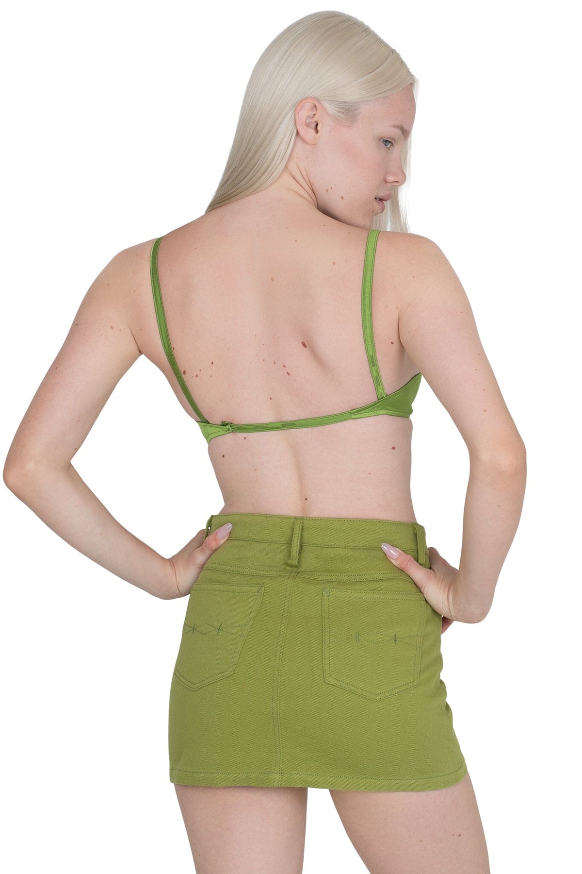 YVONNE Jeffrey Campbell Top Green Satin