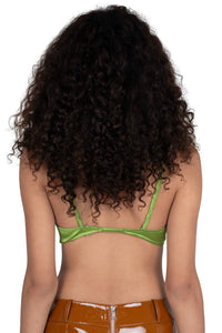 YVONNE Jeffrey Campbell Top Green Satin