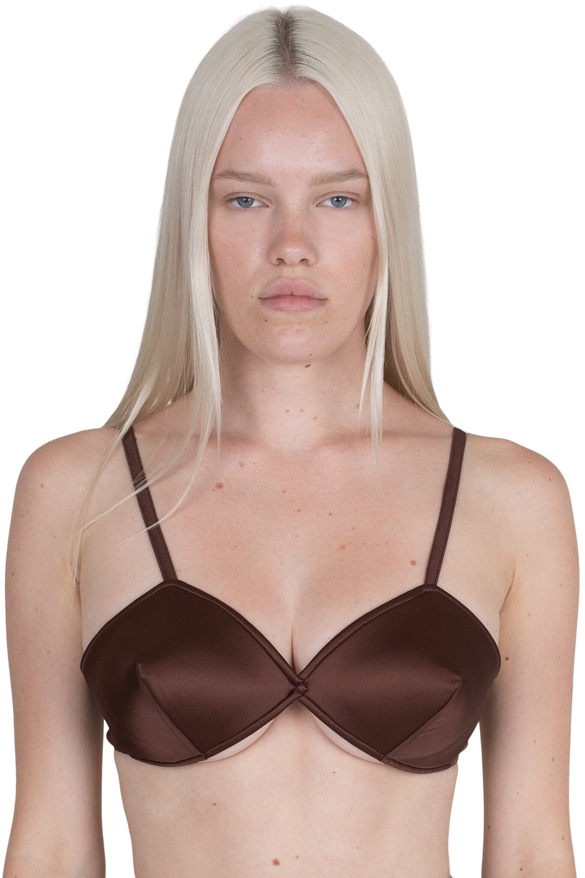 YVONNE TOP Top YYH Brown Satin XS 