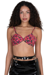 YVONNE Jeffrey Campbell Top Red Floral _hover