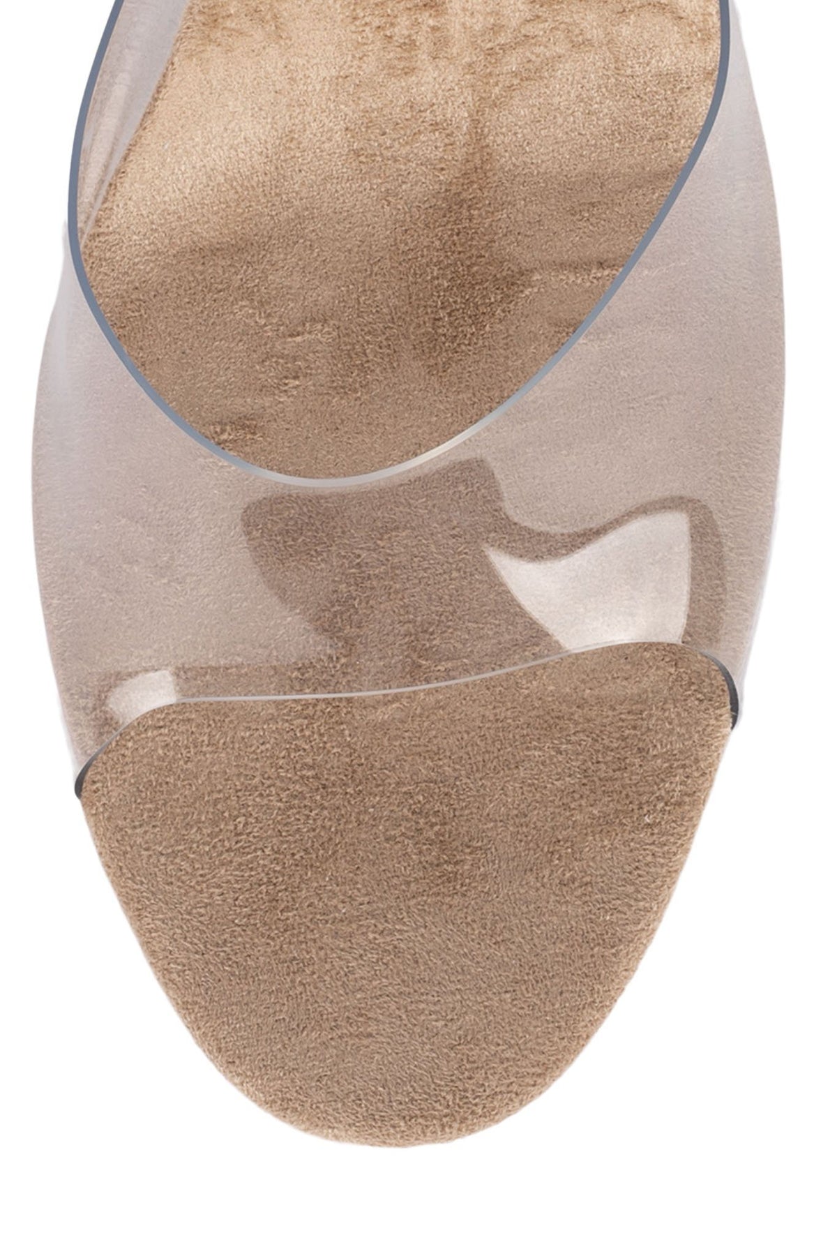 CENDRILLON Heeled Sandal Nude Suede Clear 