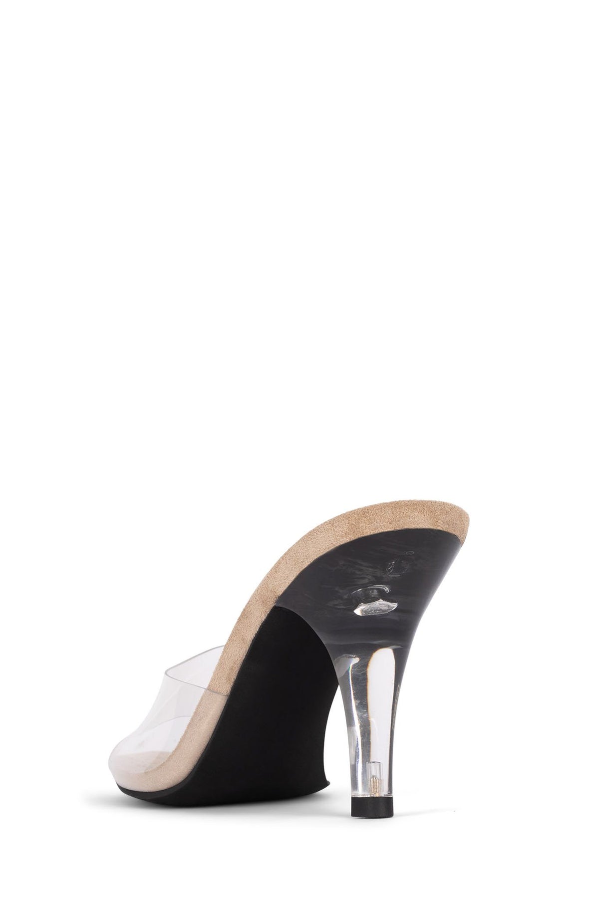 CENDRILLON Heeled Sandal Nude Suede Clear 