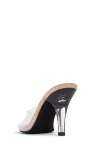CENDRILLON Heeled Sandal Nude Suede Clear 