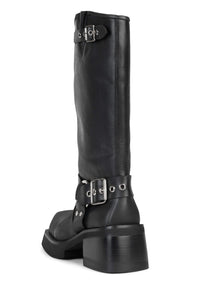 CORRUPT Jeffrey Campbell Knee-High Boot Black Silver