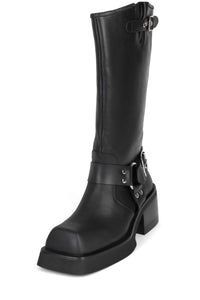 CORRUPT Jeffrey Campbell Knee-High Boot Black Silver _hover