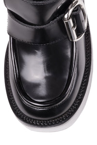 OFFSET Jeffrey Campbell Heeled Loafer Black Box