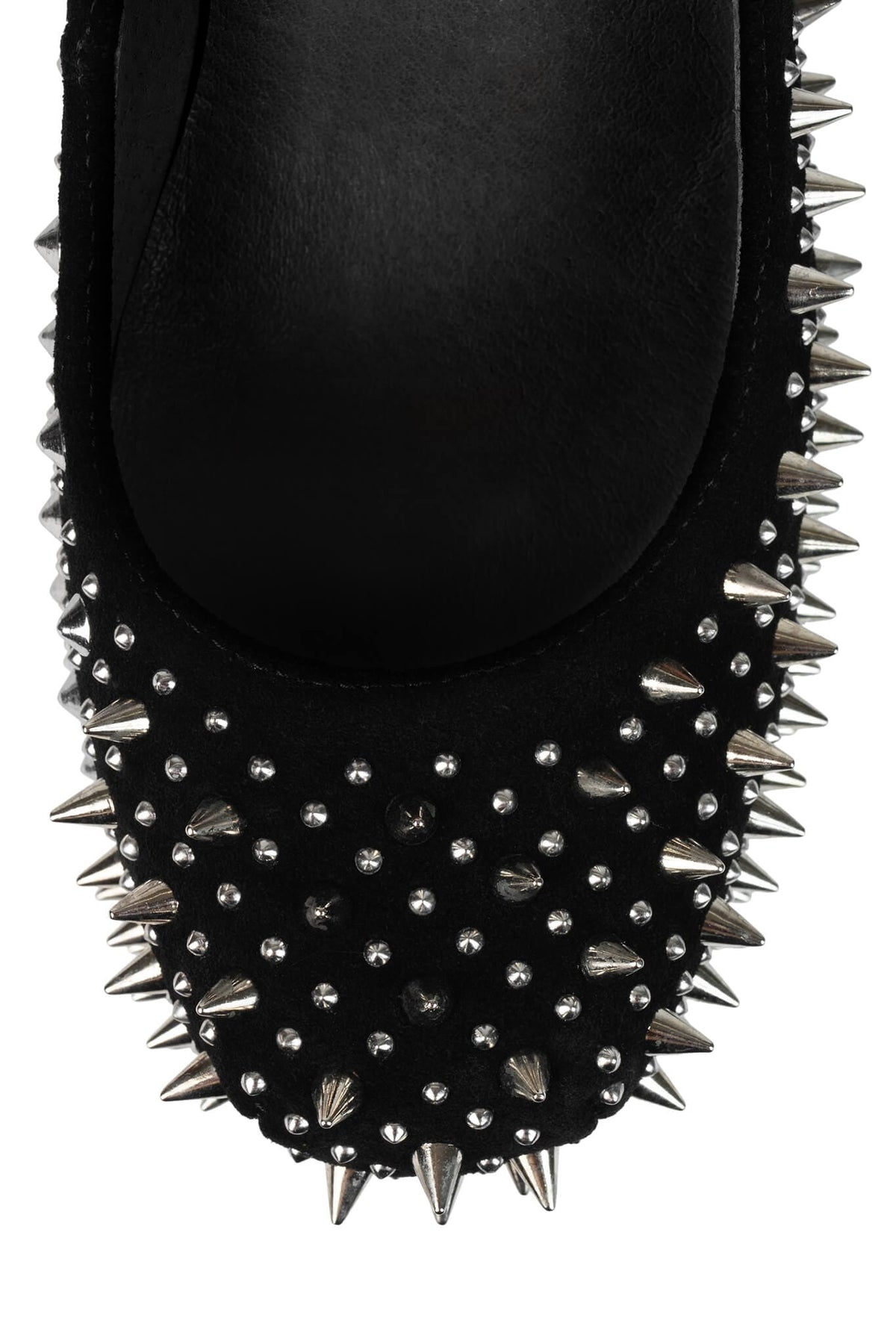 PRICKLY Jeffrey Campbell Platform Pump Black Suede Silver