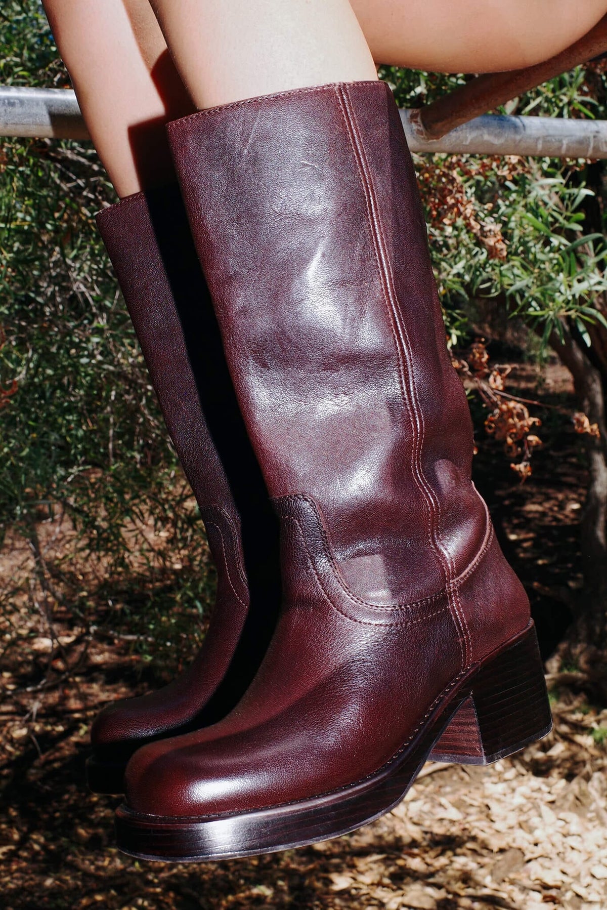 REFLECT Jeffrey Campbell Heeled Boot Brown 