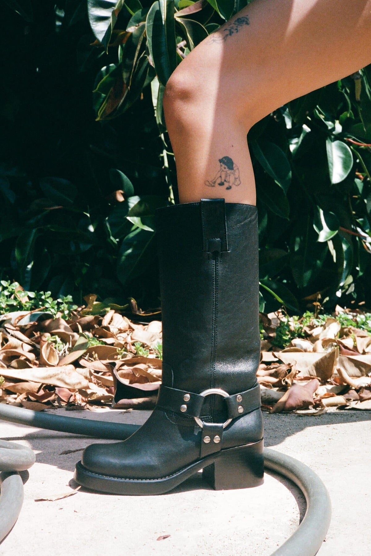 REFLECTION Jeffrey Campbell Knee High Boots Black