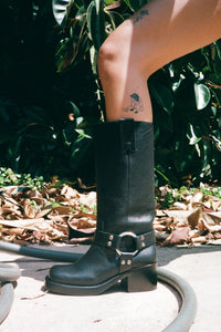REFLECTION Jeffrey Campbell Knee High Boots Black