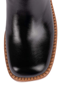 THE-BAND Jeffrey Campbell Knee-High Boot Black Natural Stack