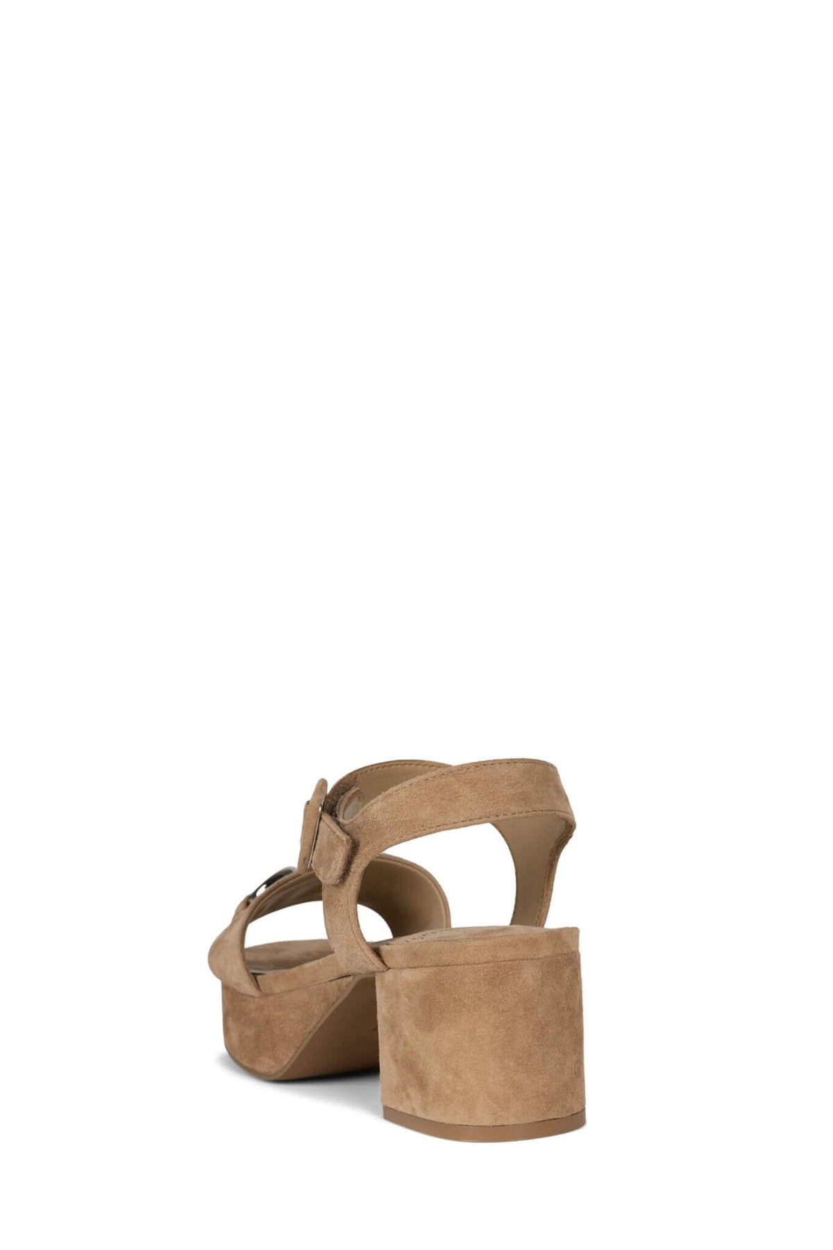 TIMELESS Jeffrey Campbell Platform Sandal Natural Suede Silver