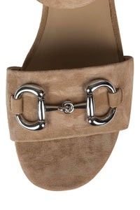 TIMELESS Jeffrey Campbell Platform Sandal Natural Suede Silver
