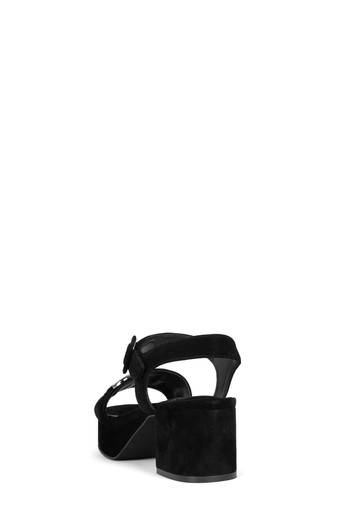 TIMELESS Jeffrey Campbell Platform Sandal Black Suede Silver