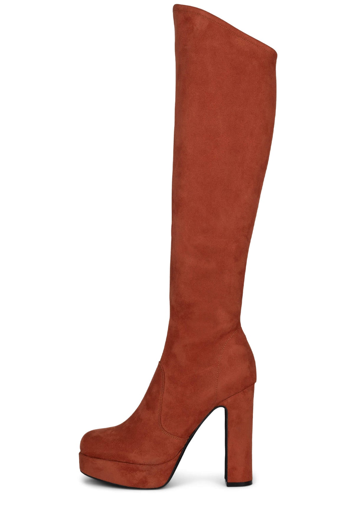 TOPAZ Jeffrey Campbell Over-The-Knee Boot Rust Suede